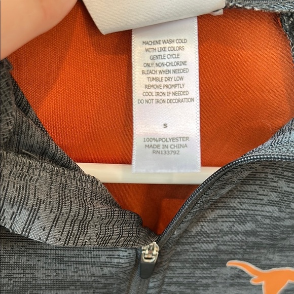 Texas Longhorns Gray and Orange Quarter-Zip Athletic Jacket - Picture 3 of 9